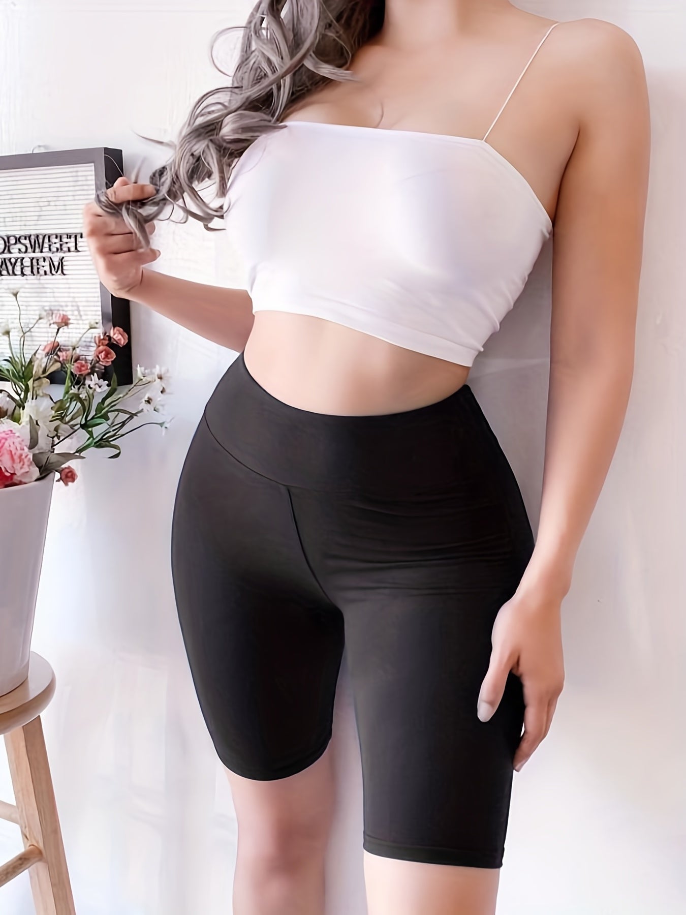 High Waist Crop Leggings for Summer