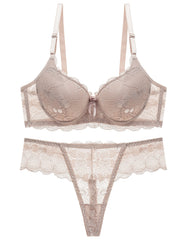 Women's Lace Lingerie Set Sexy Valentines Intimates Bra & Panty