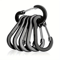 6pcs Mini Keychain Buckle Aluminum D Ring Carabiner Outdoor Camping Climbing Fis
