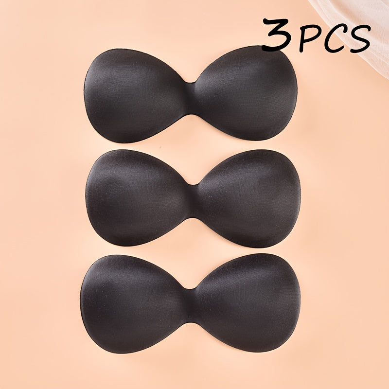 3pcs Soft Sponge Bra Insert Pads for Chest Enhancer Women's Lingerie Accessories
