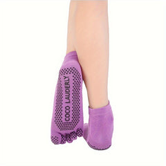 Anti Slip Yoga Gloves & Socks Set, Finger Separation, Sports Grip, 2 Pcs