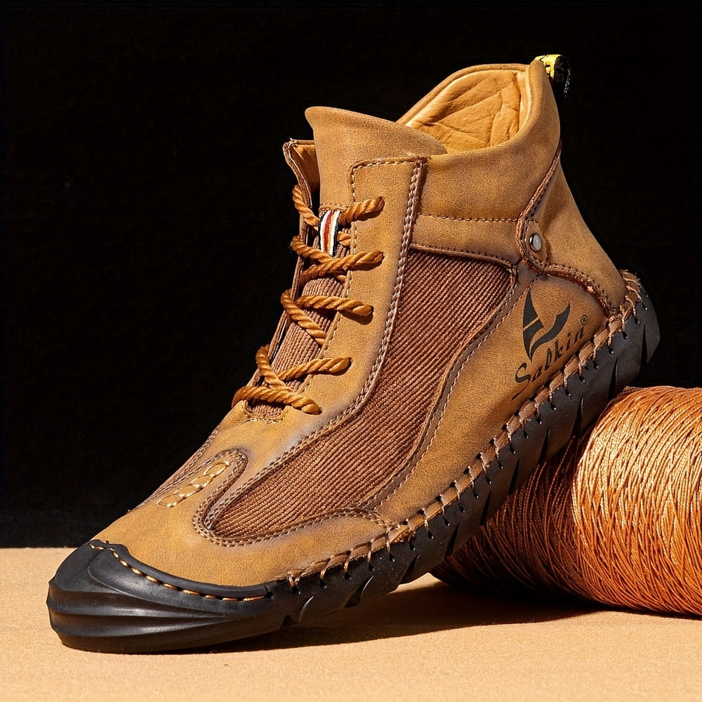 Men's High Top Chukka Boots Outdoor Non Slip Lace Up Boots