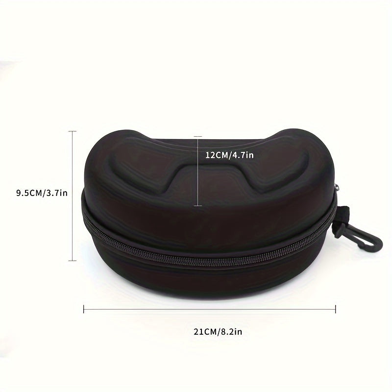 Skiing Snowboard Glasses Storage Box Hard Case Ski Goggle Portable Zipper