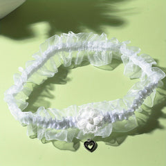 Flower Faux Pearl Garters Wedding Bridal Garter Belt