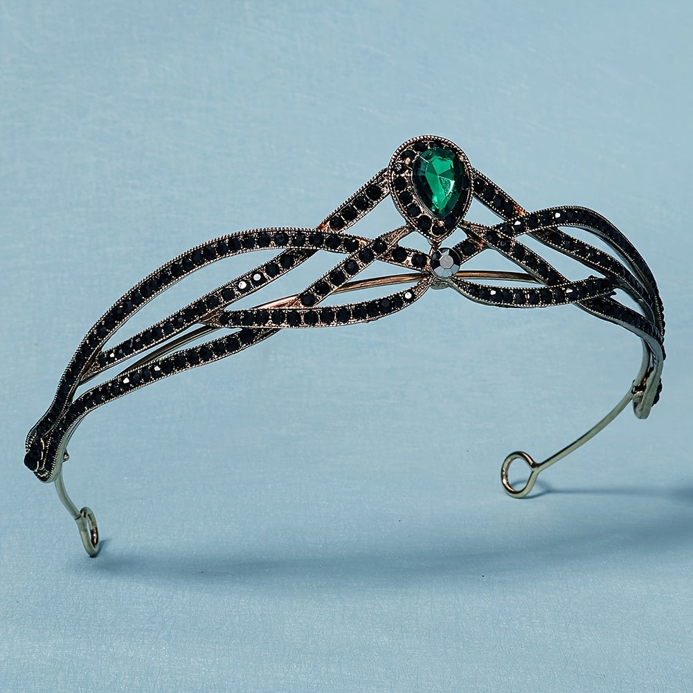 Baroque Crown Headband Crystal Tiara For Women