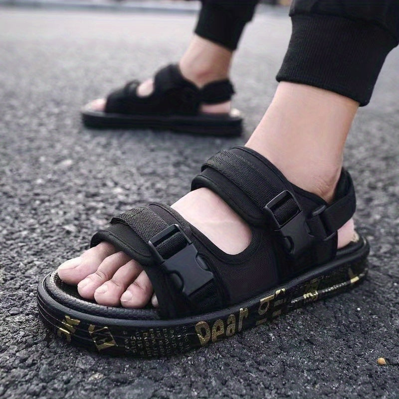 Men's Non Slip Sandals Open Toe Comfy Slides Beach Shoes