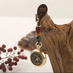 Chinese Zodiac Copper Coin Pendant Keychain Year Pendants