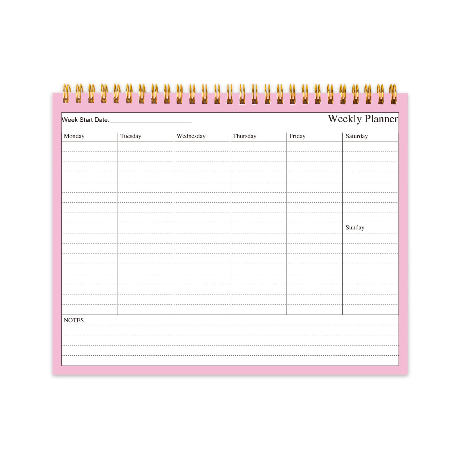 Trees Weekly Planner Notepad 7-9.5 Inches