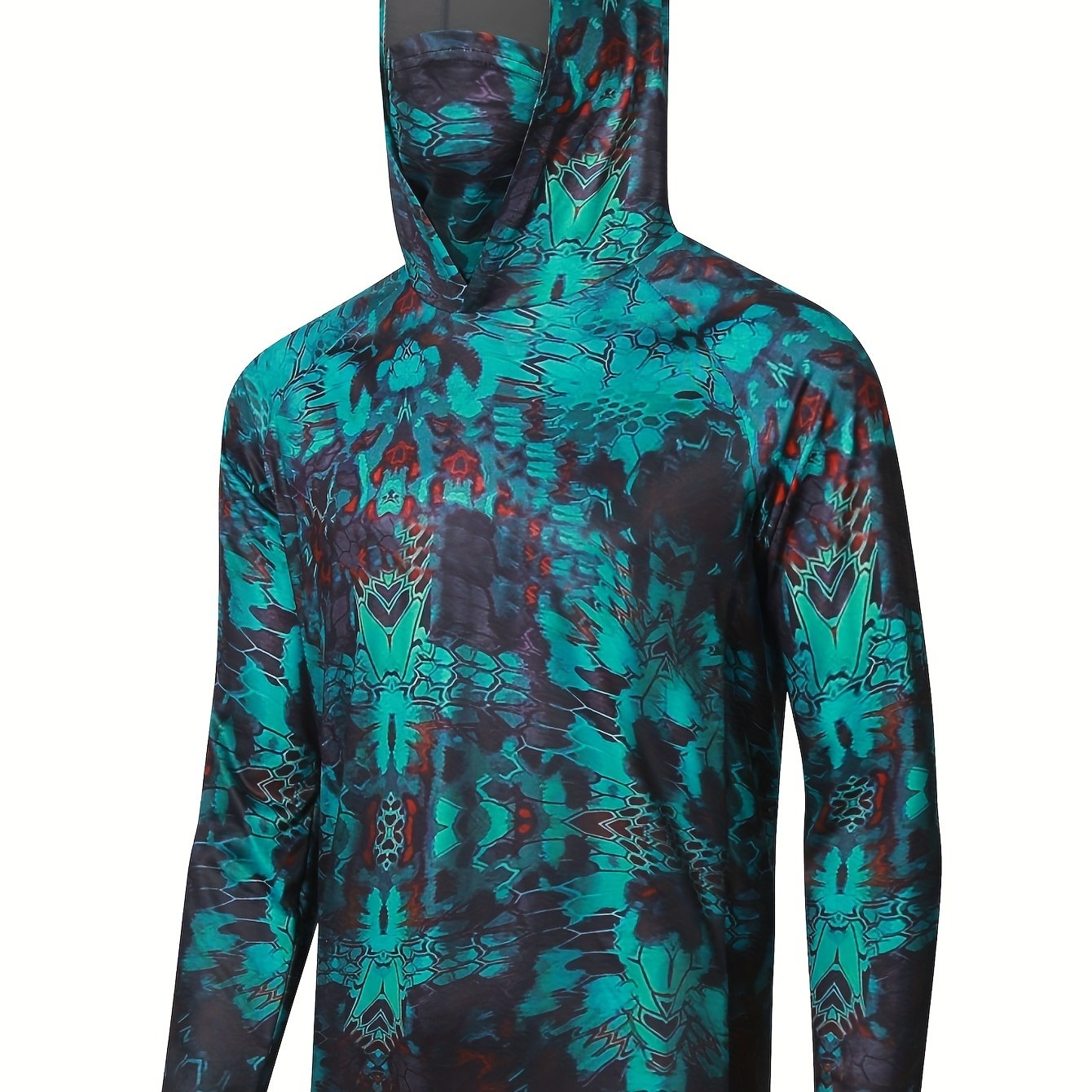 Men's UPF 50 Sun Protection Hooded Shirt Active Vintage Graphic