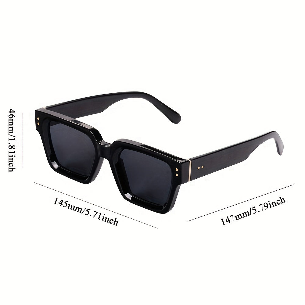 Men's Casual Square Frame PC Sunglasses for Outdoor Party