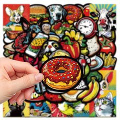 50pcs American Retro Graffiti Stickers Laptop Helmet Water Cup Decoration DIY