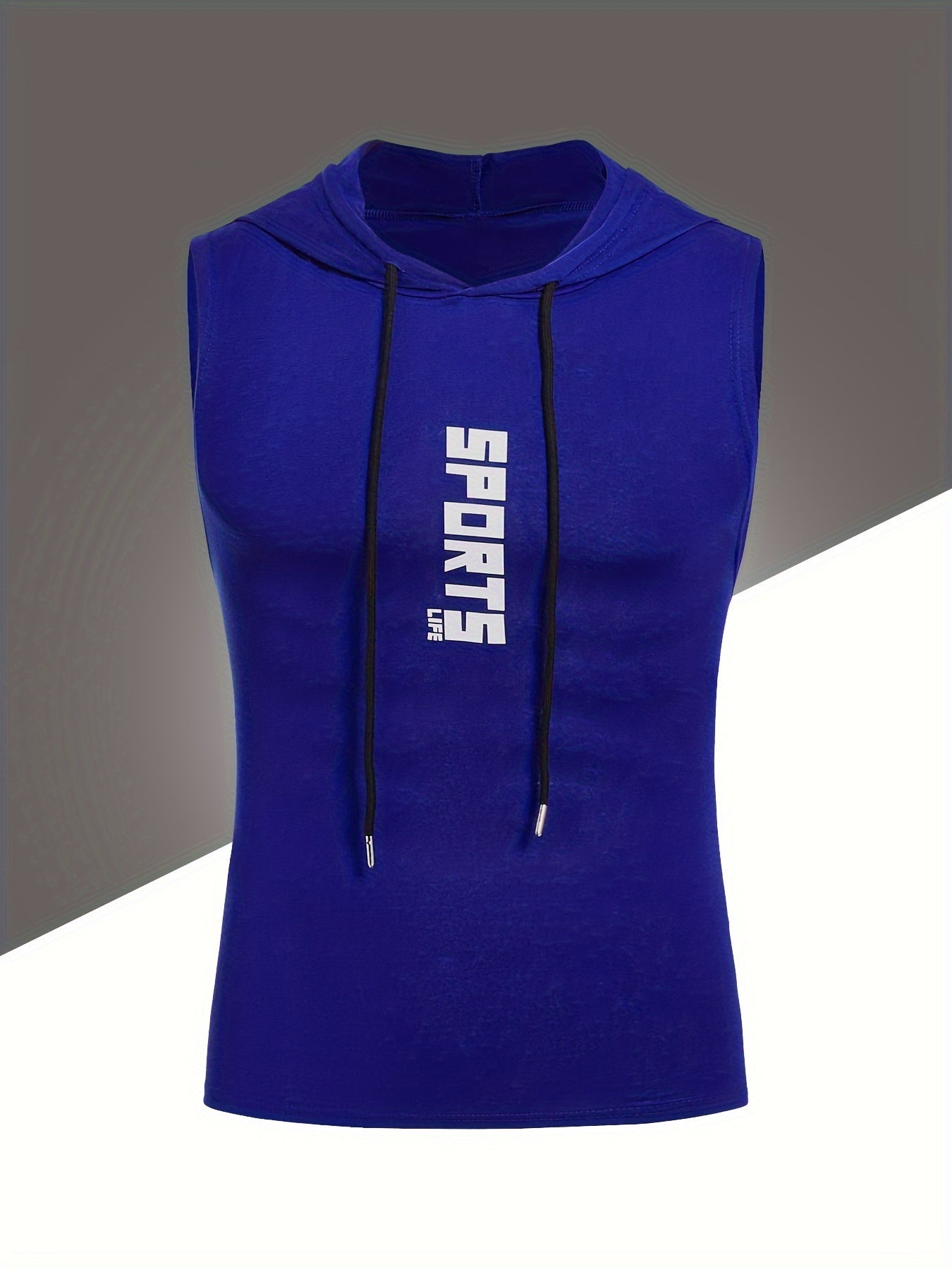 Men's Casual Hooded Tank Top for Fitness Running