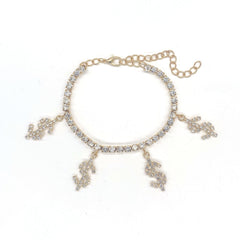 Butterfly Rhinestone Tennis Anklet, Summer Style Foot Jewelry