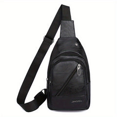 Vintage Layer Chest Bag Retro PU Crossbody Bag Sling Bag
