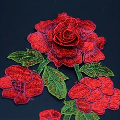 2pcs Ethnic Style Flower Embroidery Applique Patches For Skirt Sew On Clothing