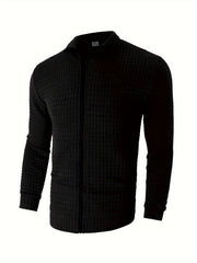 Men's Zipper Stand Collar Cardigan Warm Jacket