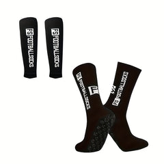 Soccer Sock & Calf Sleeves Set Anti Slip Sport Socks
