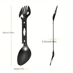 Outdoor Picnic Camping Tool Stainless Steel Tableware Fork Spoon Wrench