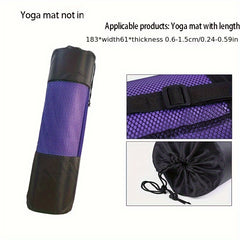 Yoga Mat Storage Bag Drawstring Mesh Backpack