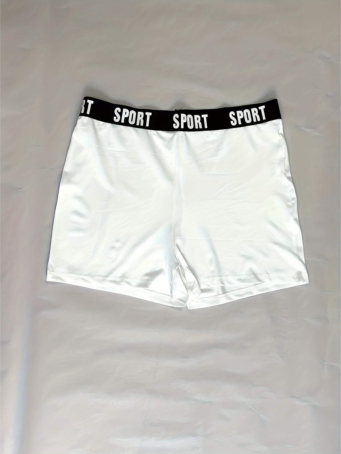 2 Packs Letter Tape Shorts Casual Biker Shorts for Women
