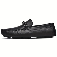 Men's Soft Sole Slip on Loafers with Metallic Decorations