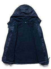 Boys Zip Up Hooded Jacket Raincoat Windbreaker Outerwear
