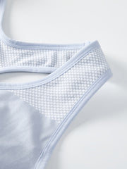 Women's Plus Seamless Racer Back Shockproof Padded Yoga Bra