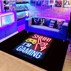 3D Gaming Area Rug Machine Washable Living Room Gamepad Carpet
