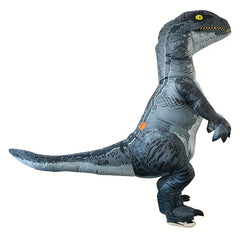 Inflatable Dinosaur Costume Adult Velociraptor T rex Blow Up Full Body Christmas