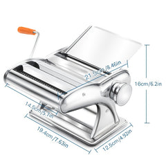 Stainless Steel Manual Pasta Maker Noodle Roller Hand Press Machine