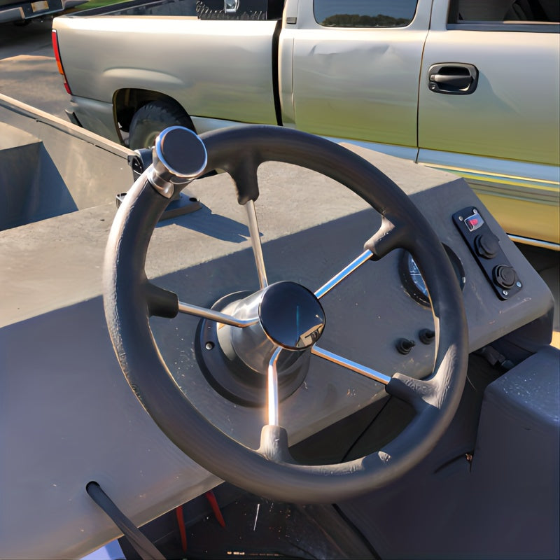 Foam Grip Boat SS Steering Wheel With Knob 34cm