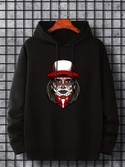 Men's Cartoon Floral Beauty Graphic Hoodie Casual Hooded Shirt