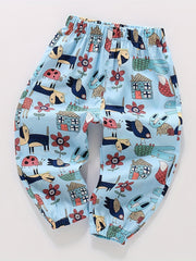 Toddler Girls Heart Graphic Trousers Elastic Waist Casual Jogger Pants