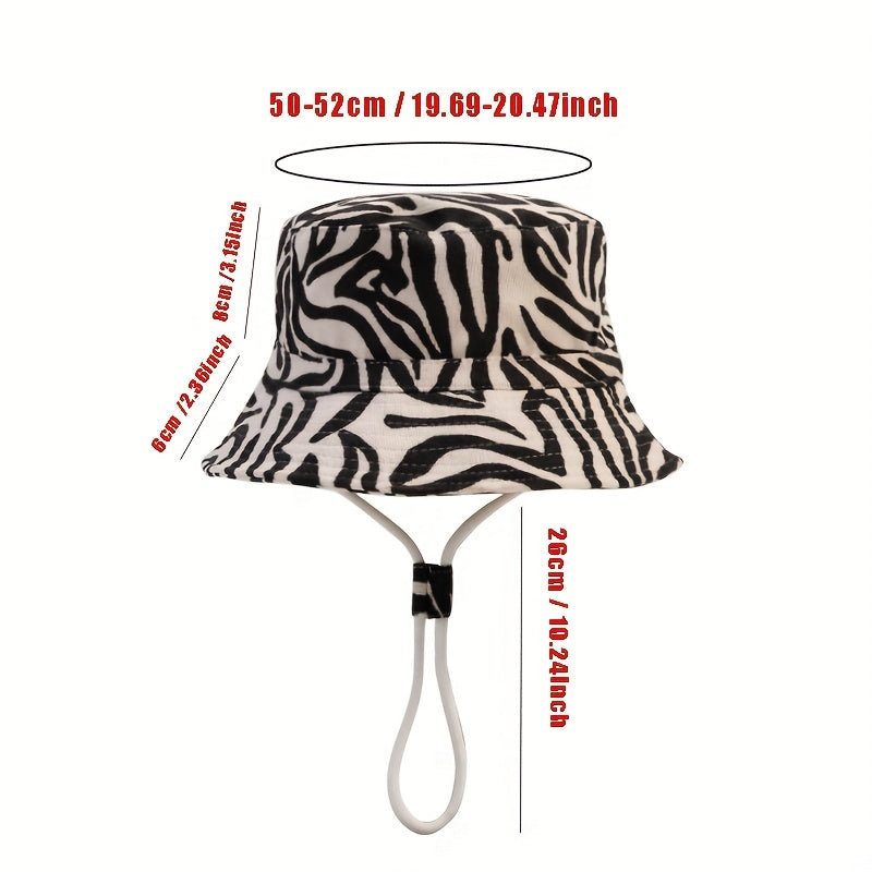 Warm Leopard Print Children's Fisherman Hat for Outdoor Travel