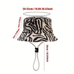 Warm Leopard Print Children's Fisherman Hat for Outdoor Travel