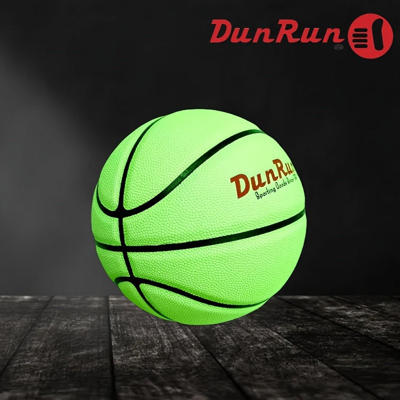 DunRun Reflective Leather Basketball - Luminous Outdoor Indoor Team Game Ball