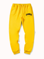 LA Casual Stretch Graphic Drawstring Joggers Men's Sweatpants