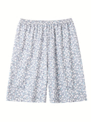 Women's Plus Ditsy Floral Print Summer Shorts