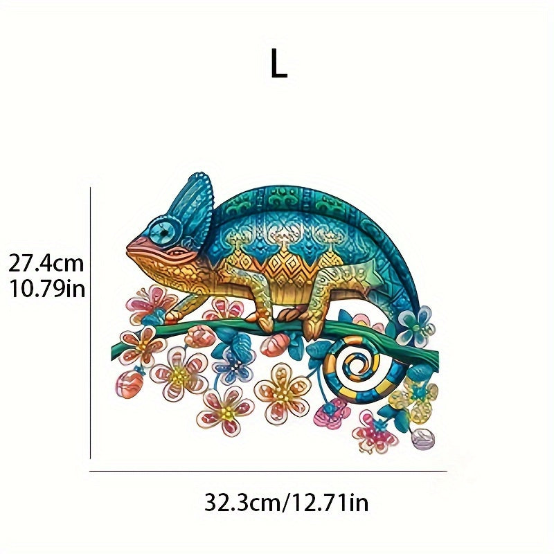 3D Chameleon Wooden Puzzle Model Assembly 4mm Thickness
