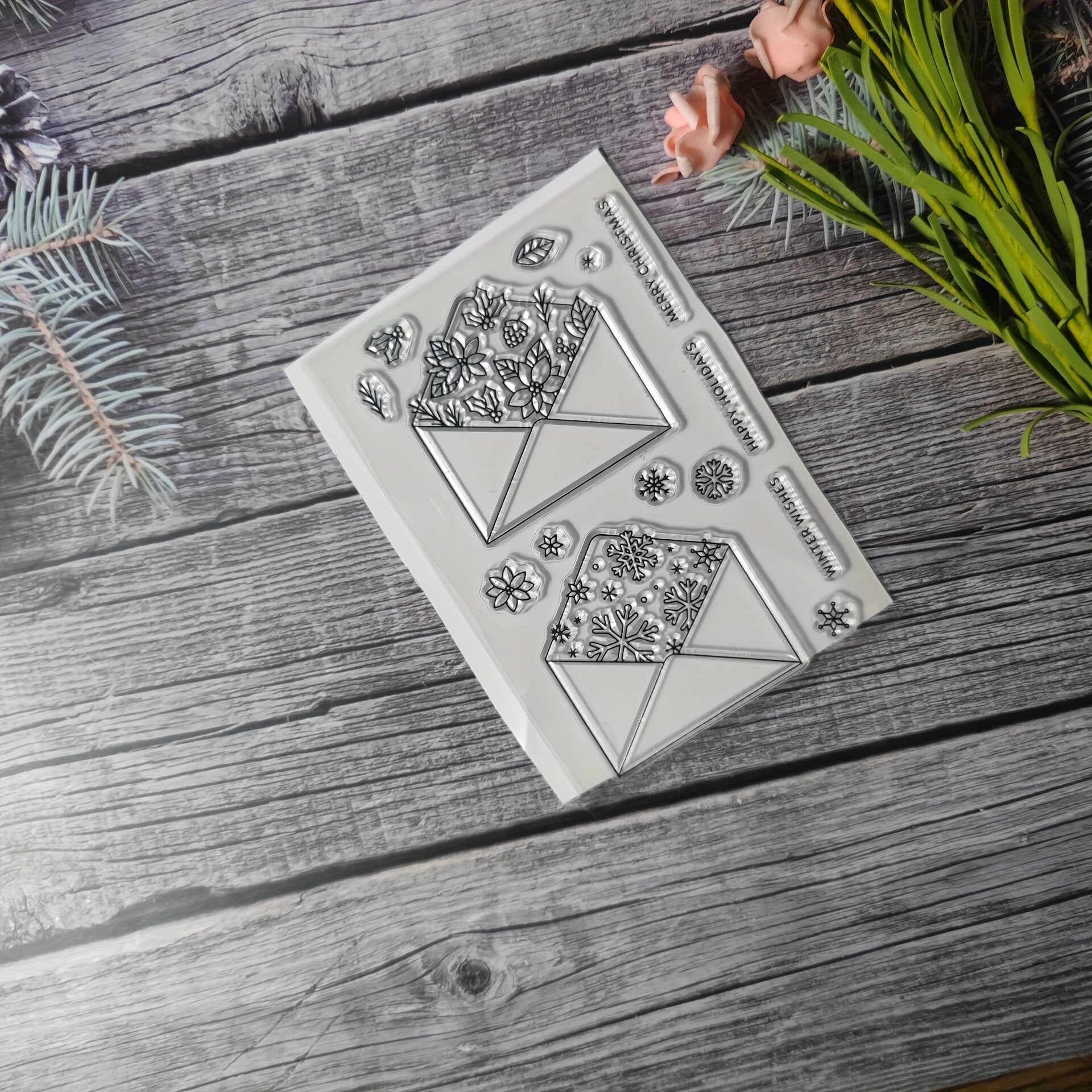 Flower Theme Stamp for DIY Hand Account Card Making