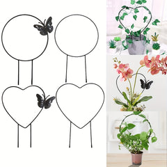 Iron Circle Trellis Plant Support for Climbing Plants & Garden Balcony Beauty