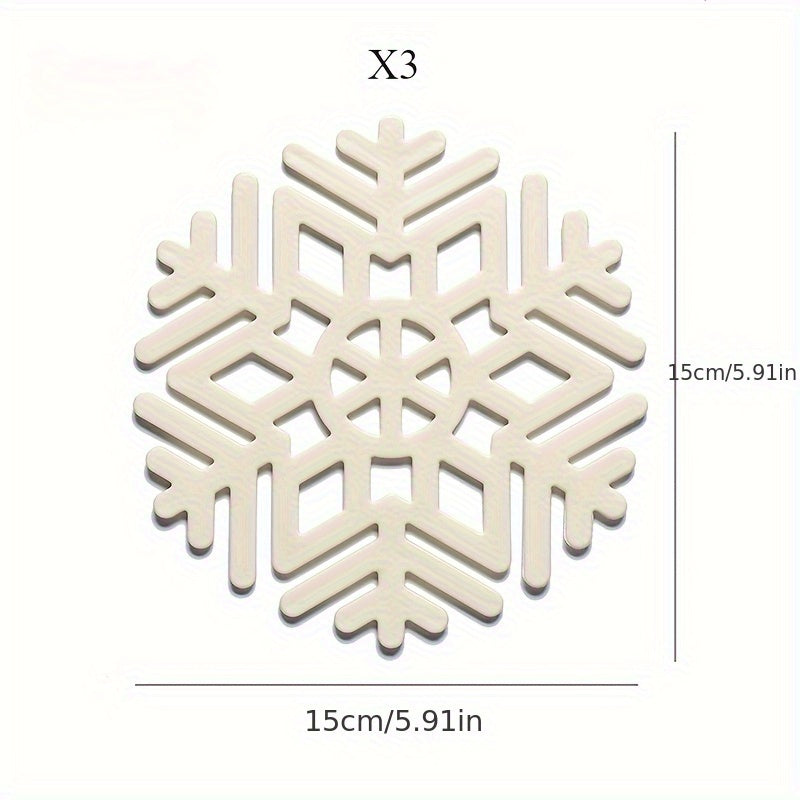 Geometric Snowflake Silicone Table Mats Heat Insulation Mats
