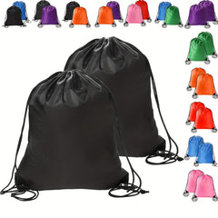 2PCS PE Drawstring Gym Bag For Sports Gym Travel Swimming Beach
