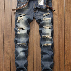 Men's Casual Ripped Jeans with Pockets