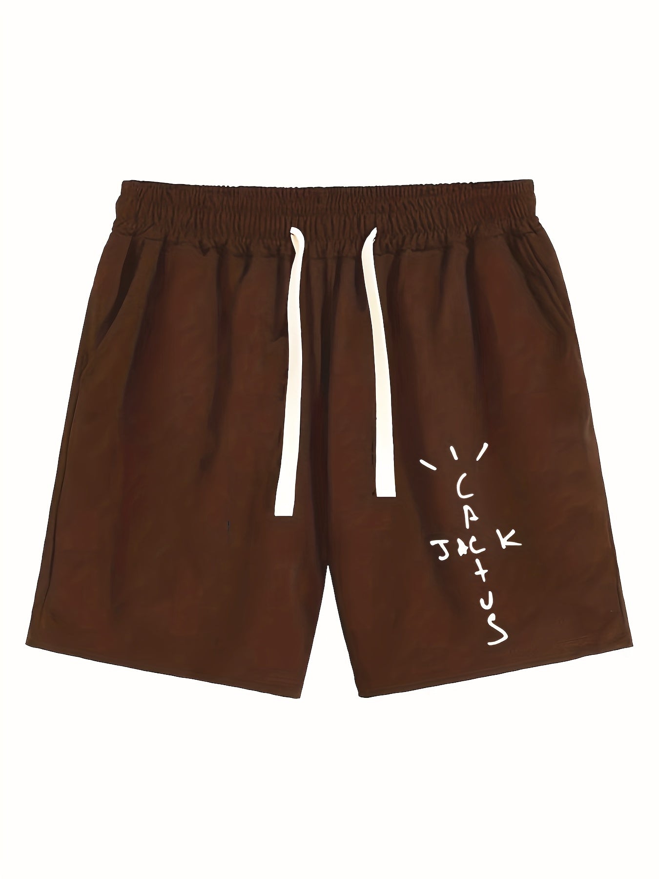 Men's Letter Print Drawstring Shorts for Summer