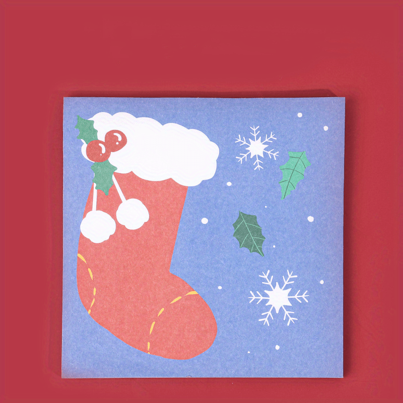 50 Sheets Cartoon Christmas Sticky Notes for Students - Tearable Notepad