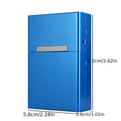 Metal Cigarette Case Portable 20 Capacity Anti-Squeeze Storage