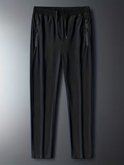 Men's Solid Stretch Sports Drawstring Sweat Pants