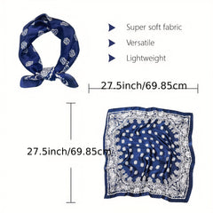 Silk Feeling Scarf Medium Square Satin Head Scarf Neck Scarf For Women