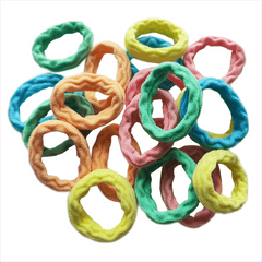 20pcs Colorful Wave Pattern Hair Ties for Girls and Women